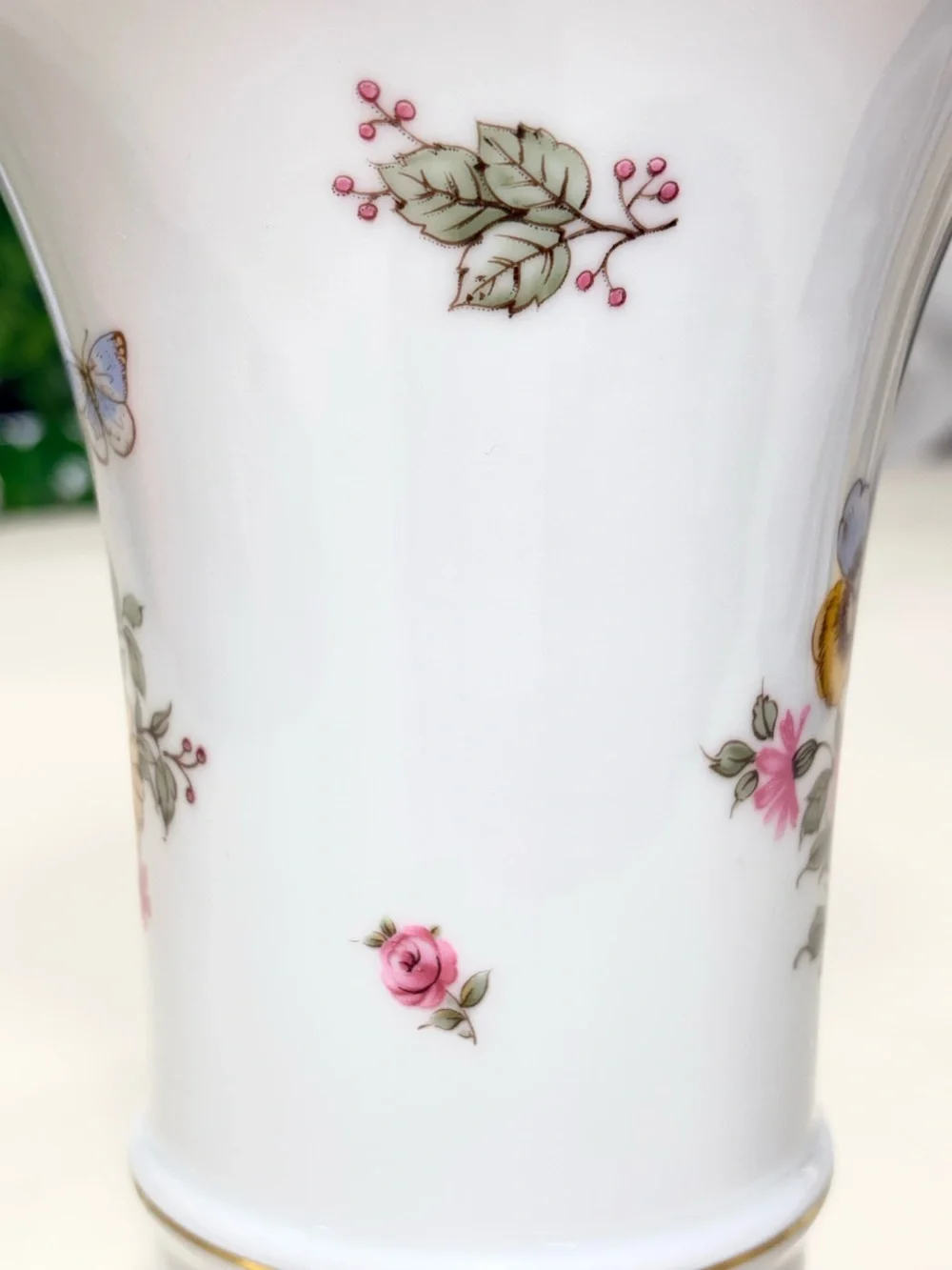 Vintage Schumann Arzberg West Germany Flared Floral Porcelain Vase 1155/18